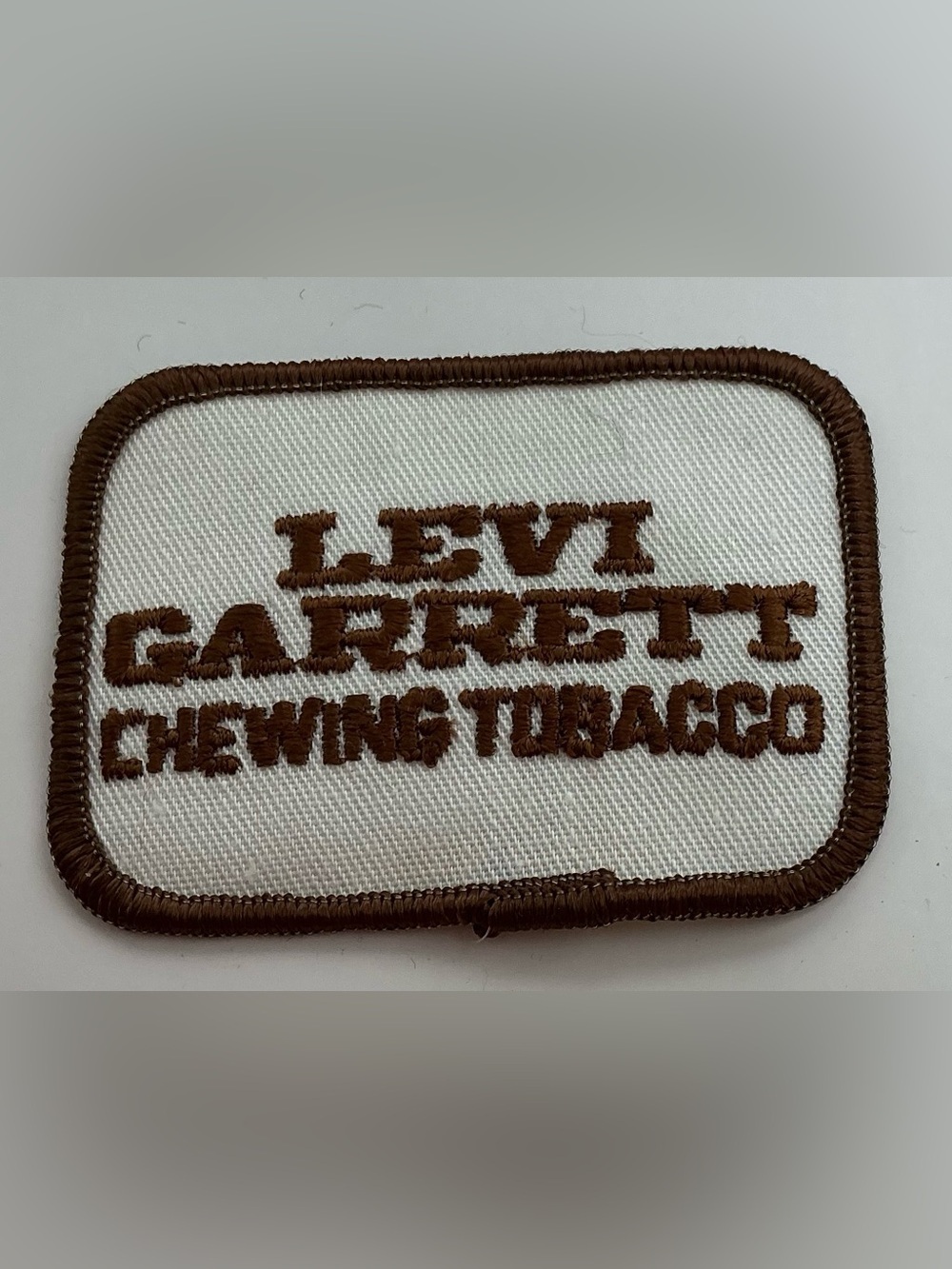 MEN’S ORIGINAL 1970’S NOS NOSTALGIC LEVU GARRETT CHEWING SNUFF  SEW ON PATCH